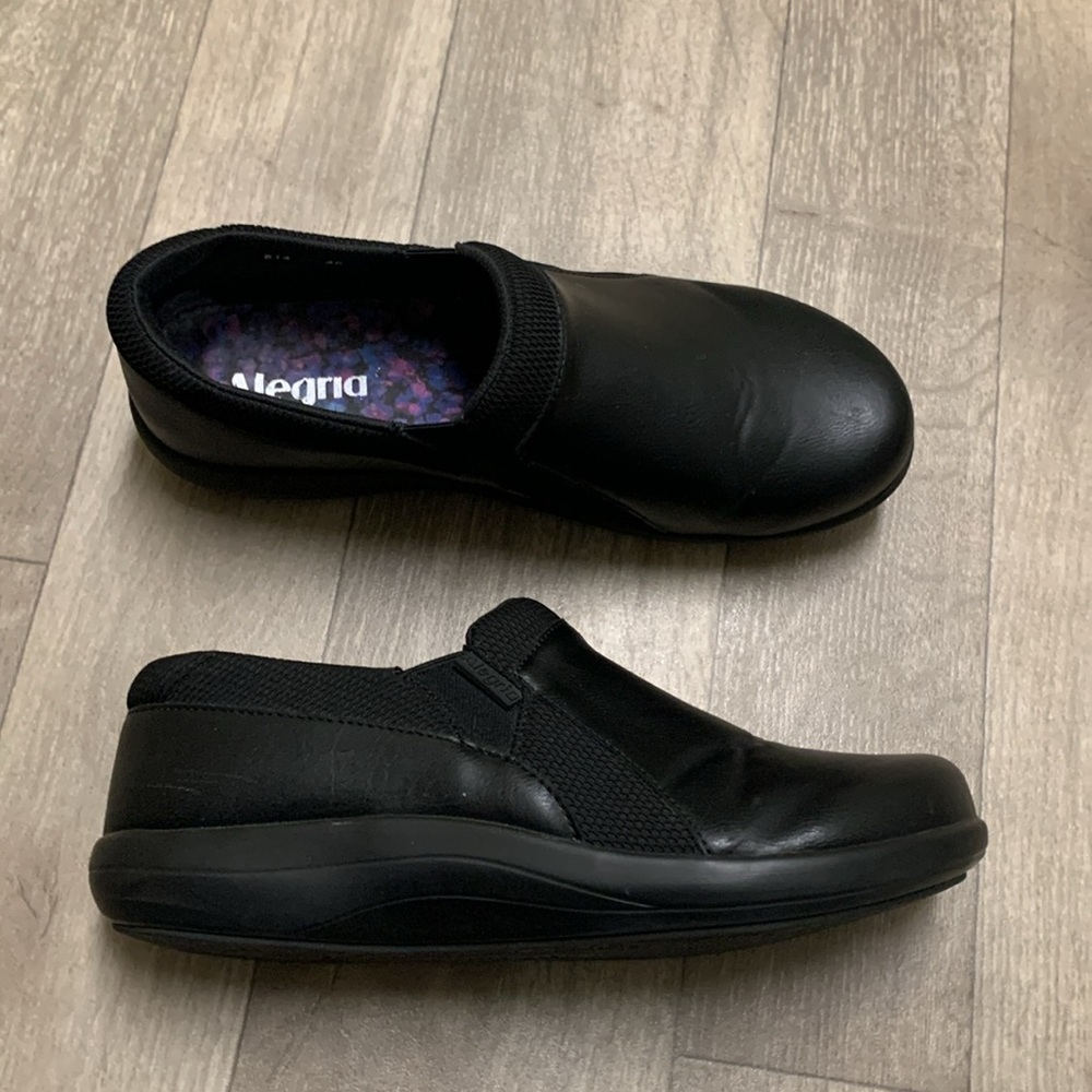 Womens Algeria Duette Jet‎ Black Slip On Shoes